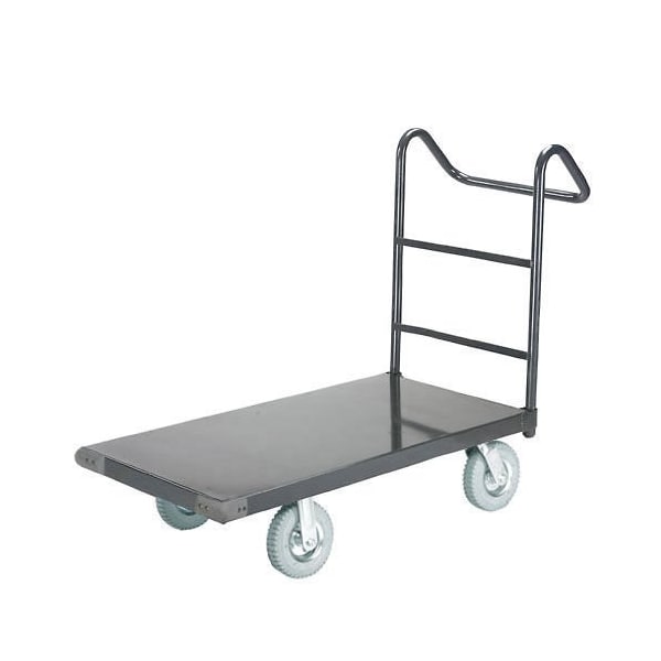 Global Industrial Platform Truck w/Steel Deck, 8 Pneumatic Casters with Ergo Handle, 48 x 30, 1200 Lb. Capacity 952113PE - main